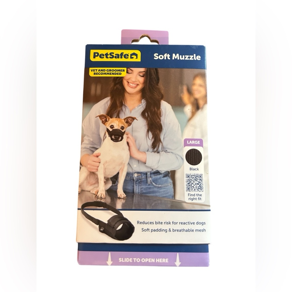 PetSafe Soft Safety Muzzle - Black Size Large NWT